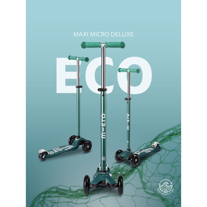 Trottinette 3 roues Maxi Micro Deluxe Eco Vert 
