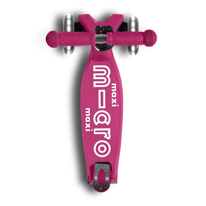 Trottinette Maxi Micro Deluxe pliable Baie rouge roues LED