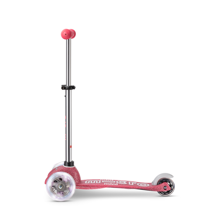 Trottinette enfant Mini Micro Deluxe Glitter Rose LED