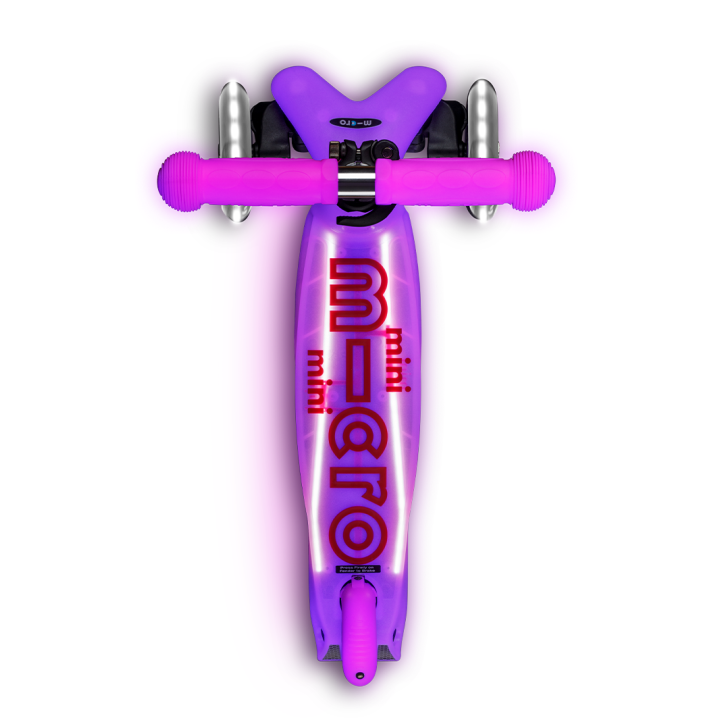 Trottinette enfant Mini Micro Deluxe Glitter Rose LED