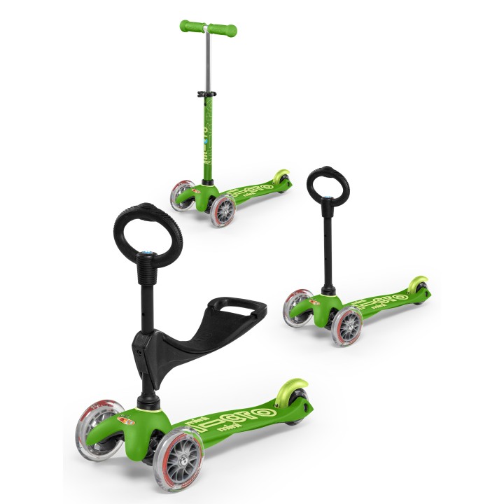 Trottinette mini micro 3en1 Deluxe vert – Pour des moments d’évasion avec votre enfant