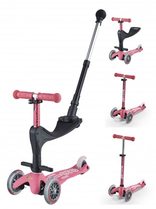 Trottinette évolutive Mini 3en1 Deluxe+ Rose - Presque Parfaits