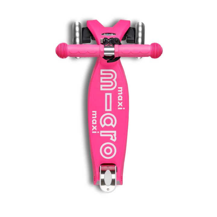 Trottinette enfant Maxi Micro Deluxe pliable Rose LED