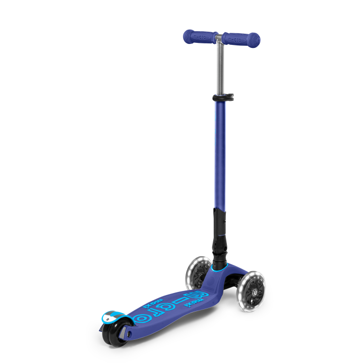 Trottinette enfant Maxi Micro Deluxe pliable Bleu Navy LED