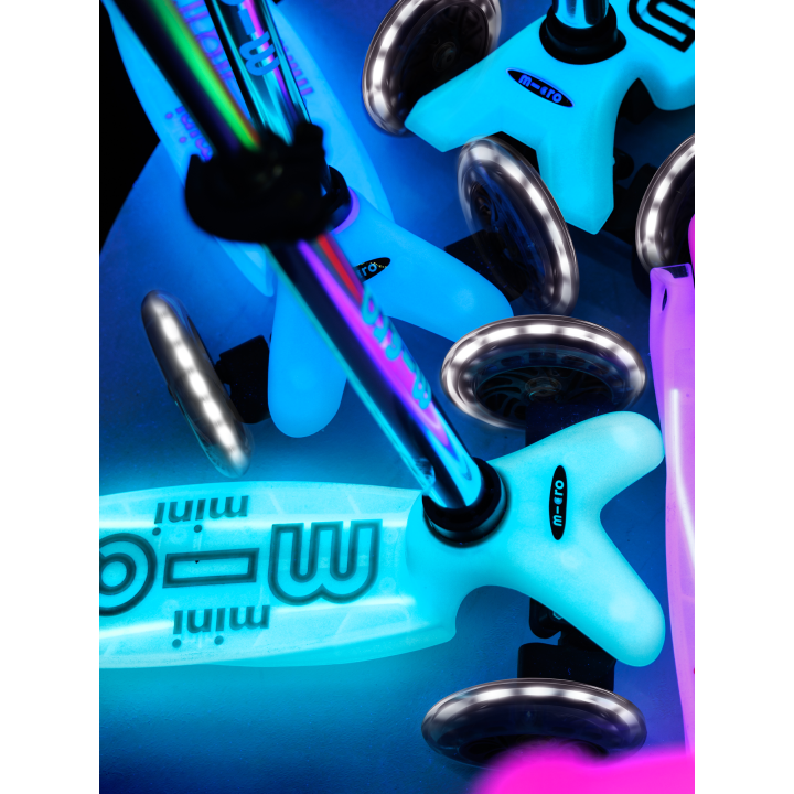 Trottinette enfant Mini Micro Deluxe Glow Aqua LED
