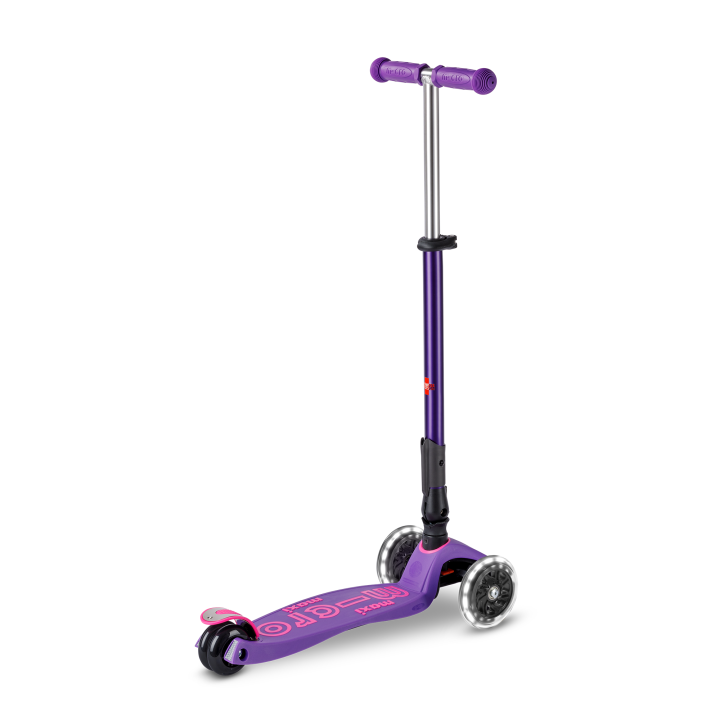 Trottinette enfant Maxi Micro Deluxe pliable Violet LED