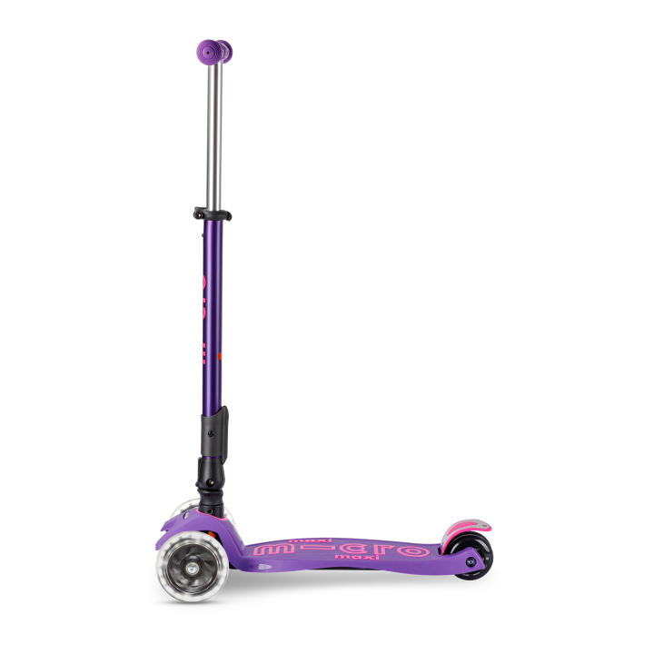 Trottinette enfant Maxi Micro Deluxe pliable Violet LED