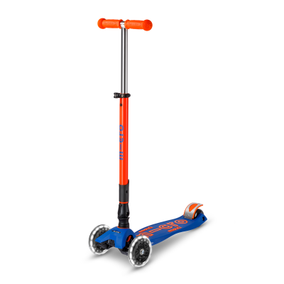 Trottinette enfant Maxi Micro Deluxe pliable Néon Orange LED