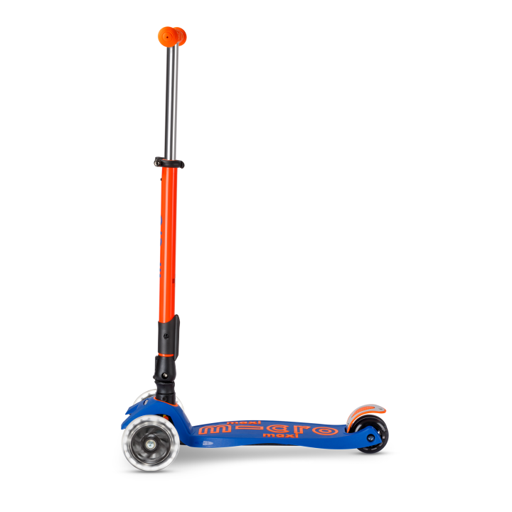Trottinette enfant Maxi Micro Deluxe pliable Néon Orange LED