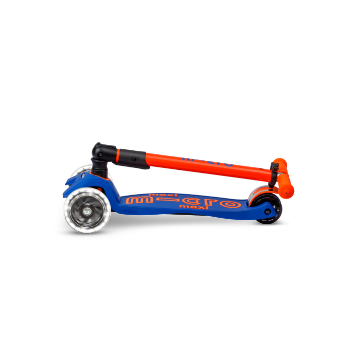 Trottinette enfant Maxi Micro Deluxe pliable Néon Orange LED