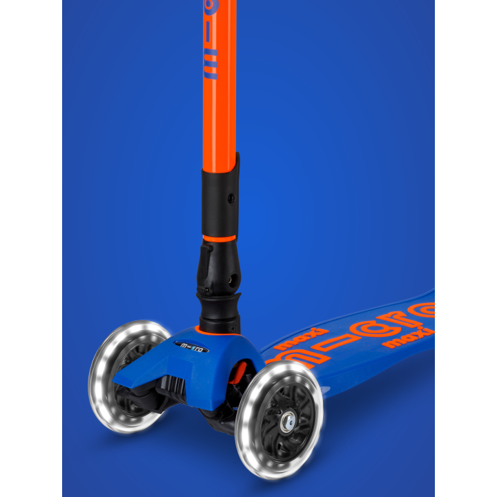 Trottinette enfant Maxi Micro Deluxe pliable Néon Orange LED