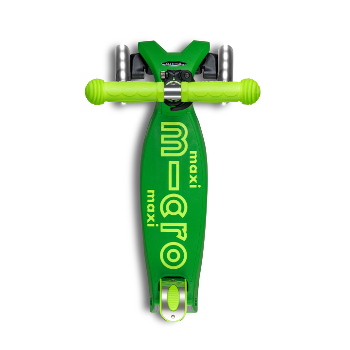 Trottinette enfant Maxi Micro Deluxe pliable Néon Vert LED