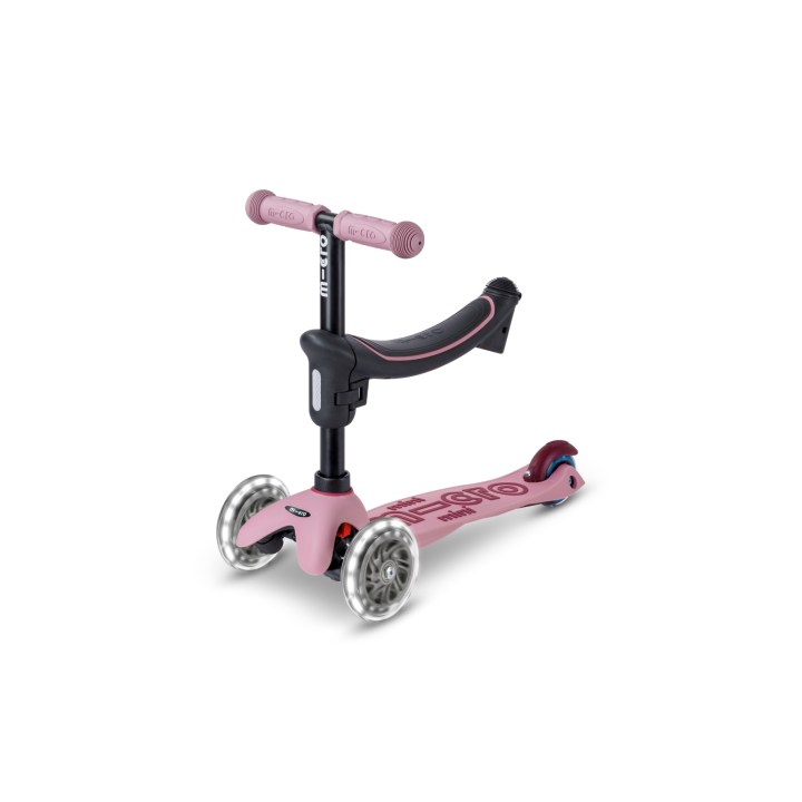 Trottinette Micro Mini2Grow 2.0 Rose Poudré LED