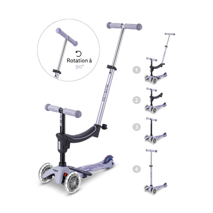 Trottinette Micro Mini 2Grow Lavande LED