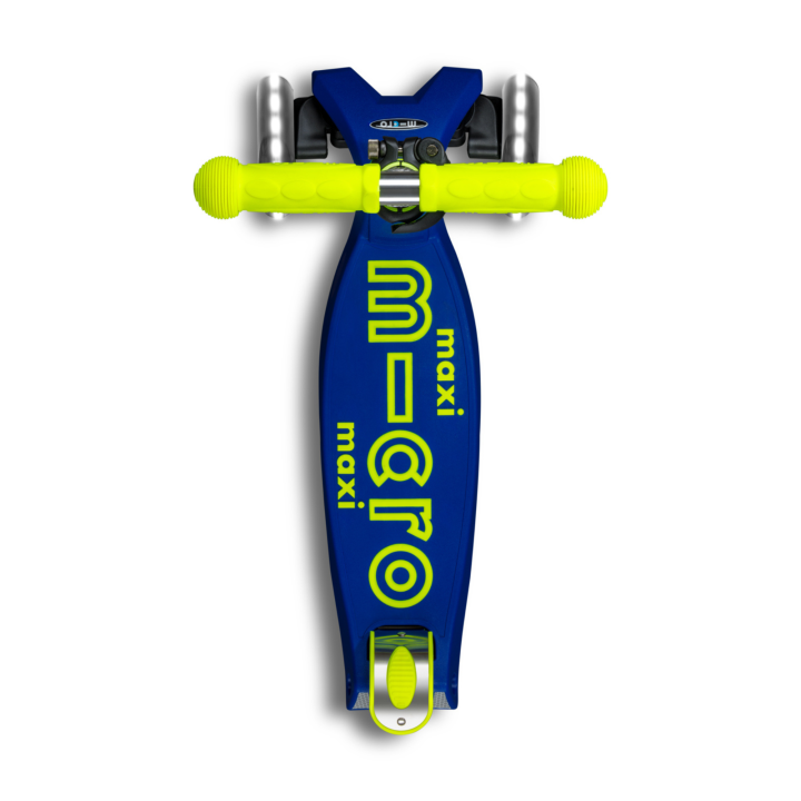 Trottinette enfant Maxi Micro Deluxe pliable Néon Jaune Canari LED