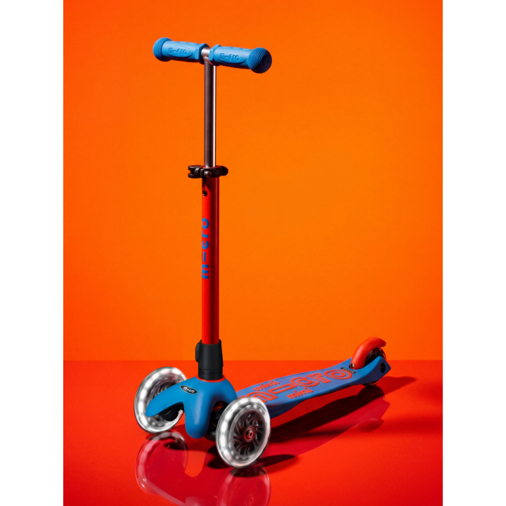 Trottinette 3 roues Mini Micro Deluxe Neon LED Flashing Red