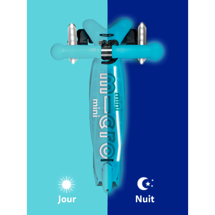Trottinette enfant Mini Micro Deluxe Glow Aqua LED