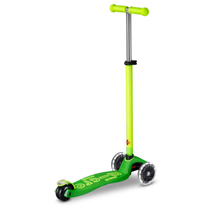 Trottinette enfant Maxi Micro Deluxe Néon Vert LED
