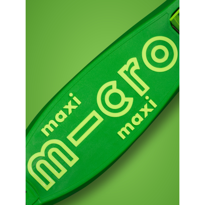 Trottinette enfant Maxi Micro Deluxe Néon Vert LED