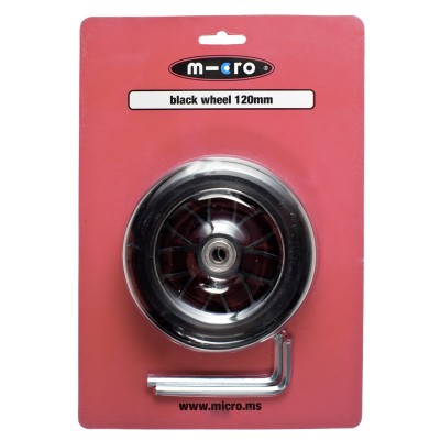 Roue noire 120 mm