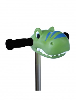Tête de trottinette dinosaure vert
