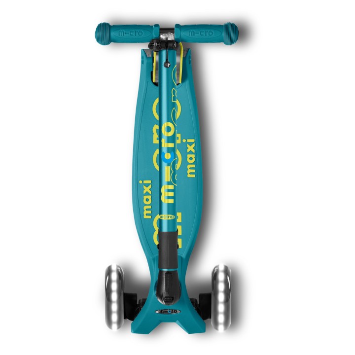 Trottinette Maxi Micro Deluxe pliable Bleu roues LED