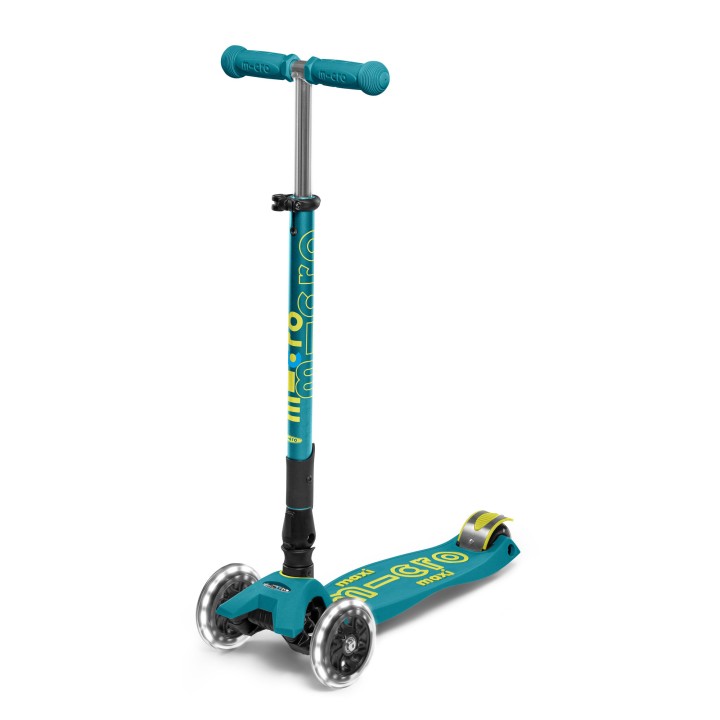 Trottinette Maxi Micro Deluxe pliable Bleu roues LED