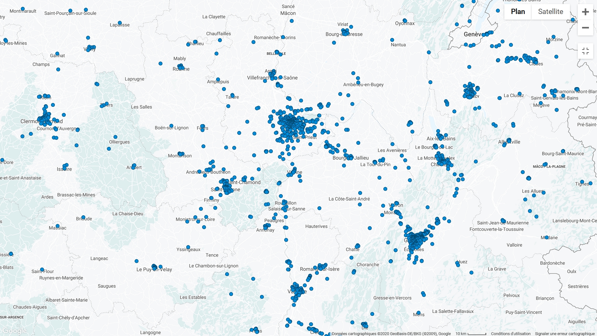Carte interactive Semaine de la Mobilité 2020 en Rhône-Alpes Carte interactive Semaine de la Mobilité 2020 en Rhône-Alpes