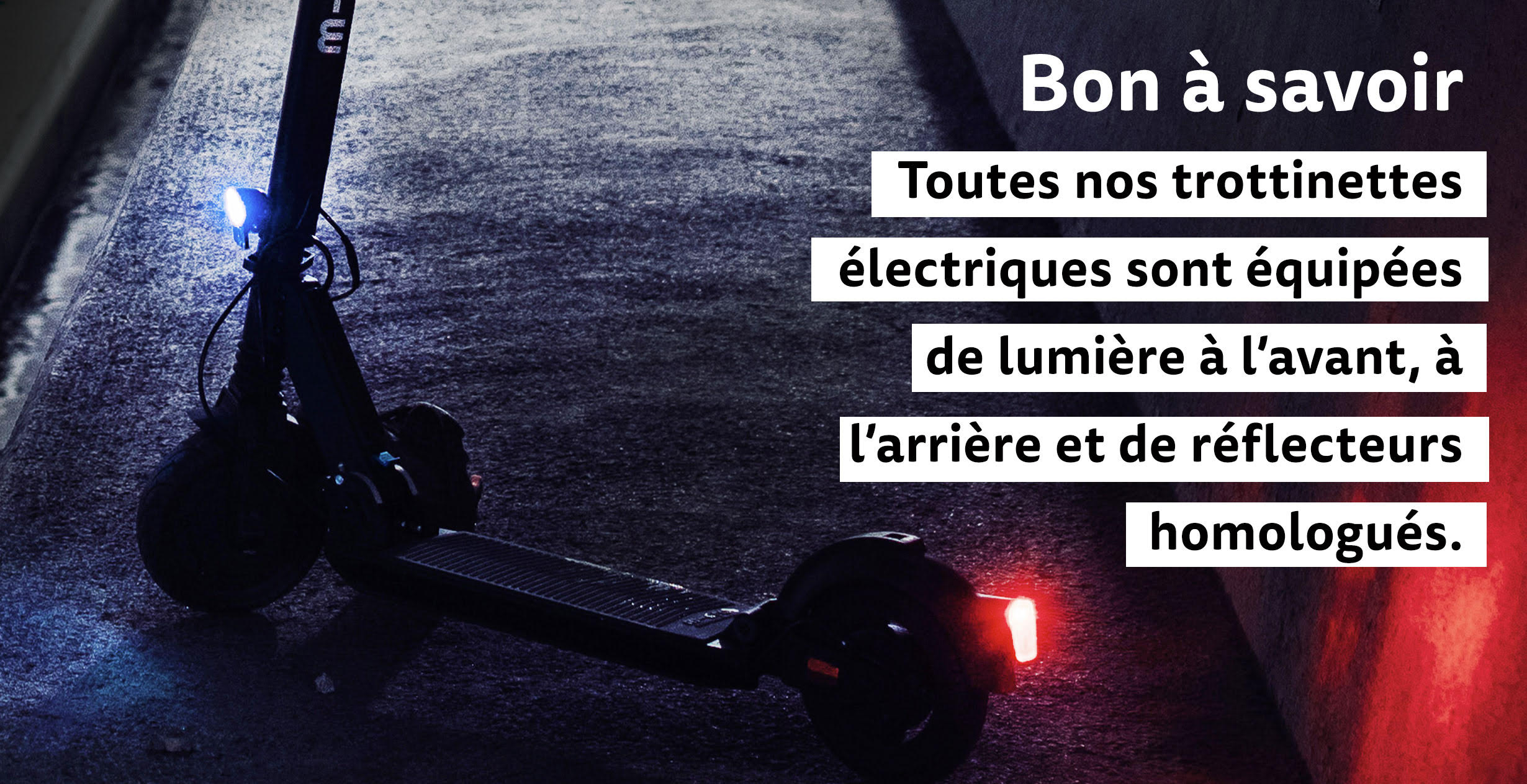 Image rappel lumières trottinettes électriques Image rappel lumières trottinettes électriques